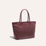 Goyard Goyardine Artois Tote PM Bordeaux Canvas & Chevroches Calfskin Palladium Hardware - Image 2